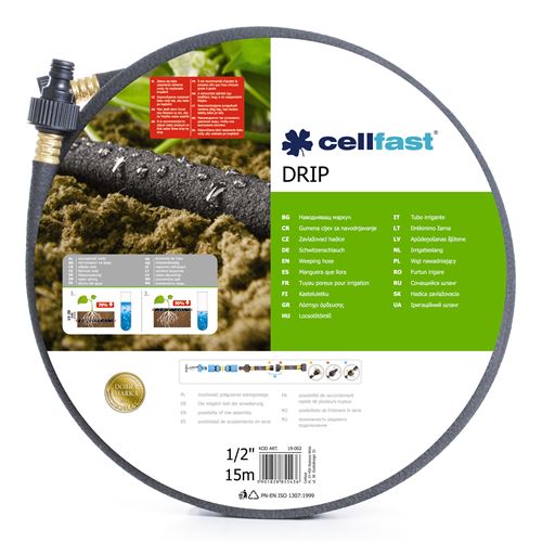 Tuyau d'arrosage poreux drip 1/2 - longueur 15 m Cellfast