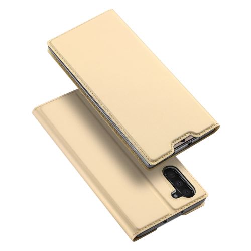Etui en PU avec fente pour carte or pour votre Samsung Galaxy Note 10
