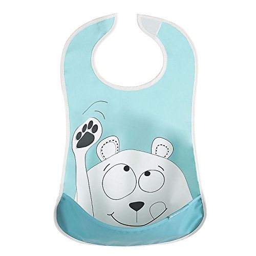 Badabulle Bavoir Plastifie Avec Grande Poche Etanche Pour Bebe Bleu Bavoirs Achat Prix Fnac
