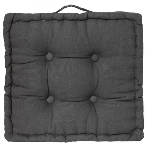 Coussin de Sol Dorian 40x40cm Gris Foncé