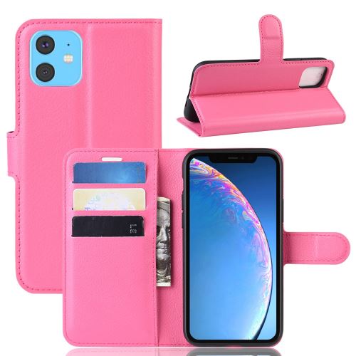Etui en PU couleur rose avec support pour votre Apple iPhone 6.1 pouces (2019)