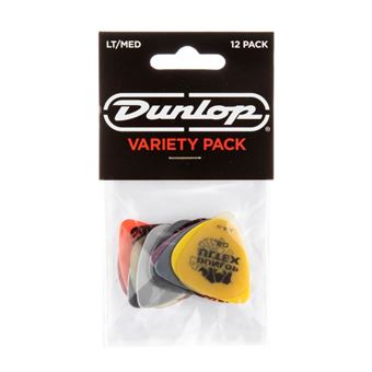 Pack de 12 médiators Dunlop light et medium Variety PVP101