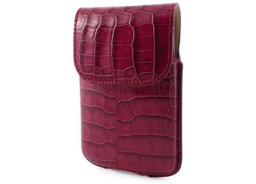Etui Hautes coutures cuir Croco Violet pour Blackberry 8520 / Curve 3G & 9700