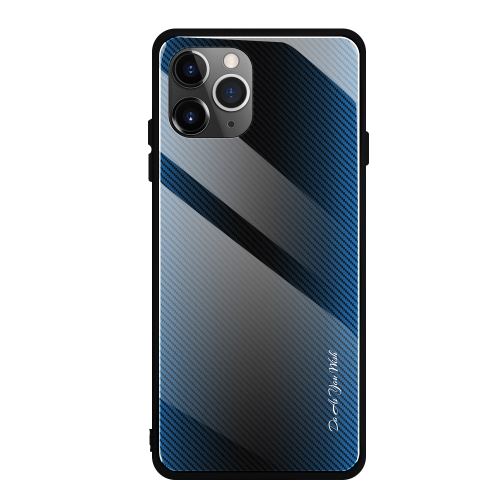 Coque verre trempé dégradé de couleur pour Apple iPhone 11 Pro Max 6.5 - Bleu