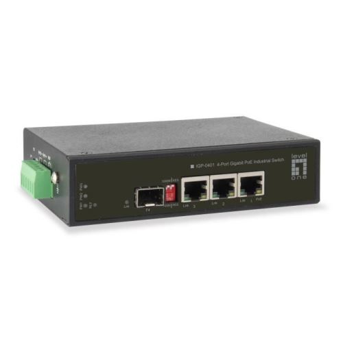 LevelOne IGP-0401, Gigabit Ethernet (10-100-1000), Full duplex, Connexion Ethernet, supportant l'alimentation via ce port (PoE)