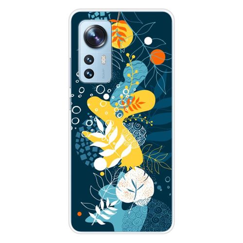 Coque en silicone imprimée compatible Xiaomi Mi 12 Mi 12X Sea flowers