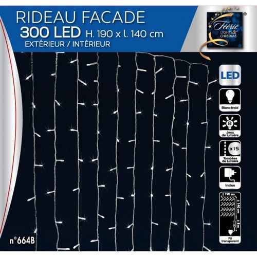 Guirlande extérieure tombée lumière 300 LED blanches