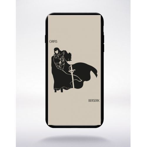 Coque grifis berserk compatible apple iphone 7 plus bord noir silicone
