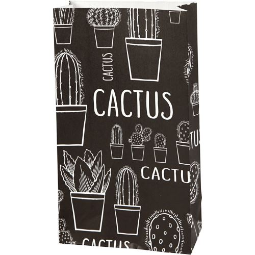 Vivi Gade sacs en papier 12 x 6 x 21 cm 10 pièces cactus