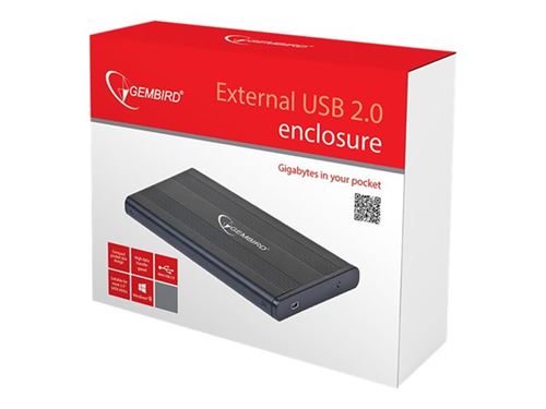 Gembird EE2-U2S-5 - Storage enclosure - 2.5 - SATA 3Gb/s - USB 2.0