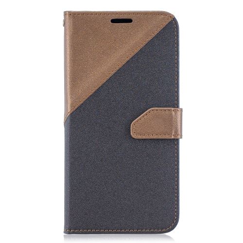 Etui en PU épissage bicolore grain de sable marron avec support pour votre Samsung Galaxy A70