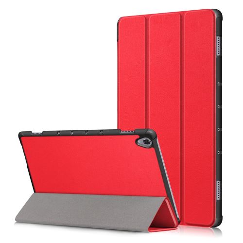 Etui en PU rouge avec support tri-pliure pour votre Huawei MediaPad M6 10.8 pouces (2019)