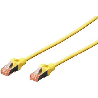 DIGITUS - Cordon de raccordement - RJ-45 (M) pour RJ-45 (M) - 1 m - SFTP - CAT 6 - démarré, sans halogène, sans crochet - jaune - 1