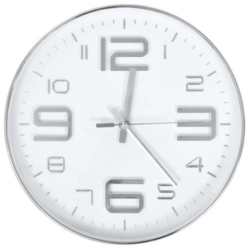 Vidaxl Argent Horloge Murale 30 Cm É - Image 3