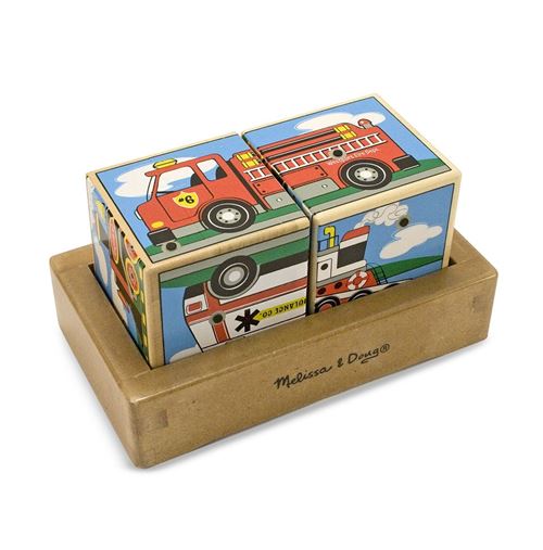 Melissa & Doug bloc de puzzle avec des véhicules sonores 2 pièces