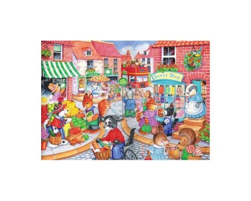 Puzzle 80 Pièces : Pièces XXL - In The Town, The House of Puzzles