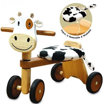 V lo 4 roues et porteur en bois Clara la vache IM80004 Porteur