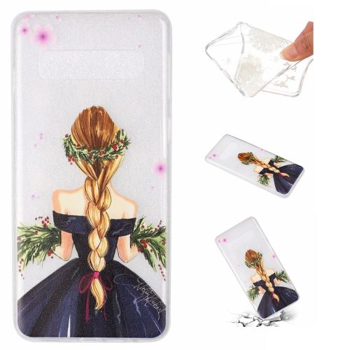 Coque en TPU impression de motifs fille charmante pour votre Samsung Galaxy S10
