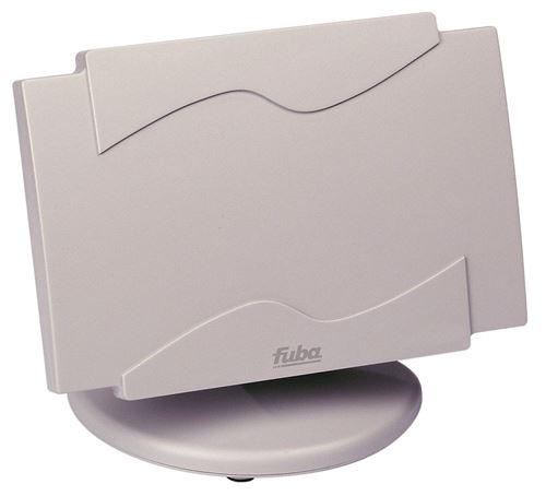 Fuba DAT 650 résistante aux intempéries, antenne DVB-T/T2 HD DVB Active avec amplificateur et Bloc d'alimentation Gris