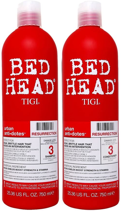 TIGI Bed Head Duo Urban Antidotes 3 Resurrection Shampooing 750 ml et après-shampooing 750 ml