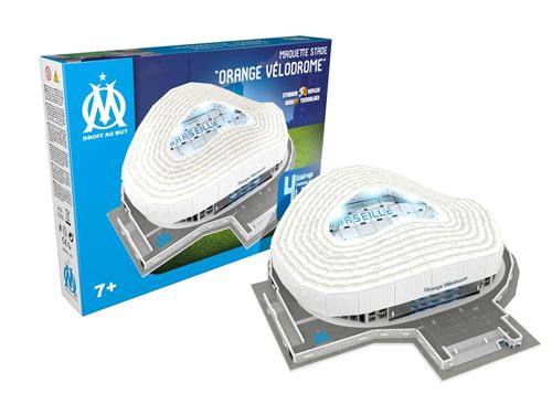 Puzzle Megableu Stade 3D Orange Vélodrome Olympique de Marseille Version LED