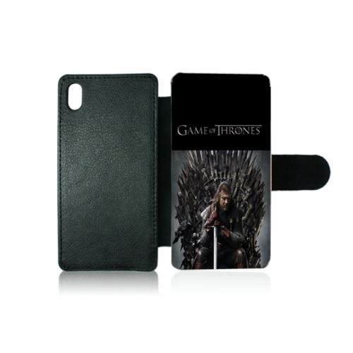 Etui housse portefeuille Game of Thrones trone épée swag Compatible Sony Xperia XA