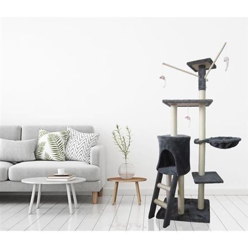 Poils Plumes Arbre A Chat Le Magique 50x35x138 Cm Gris Jouets Et Vetements Pour Chien Achat Prix Fnac