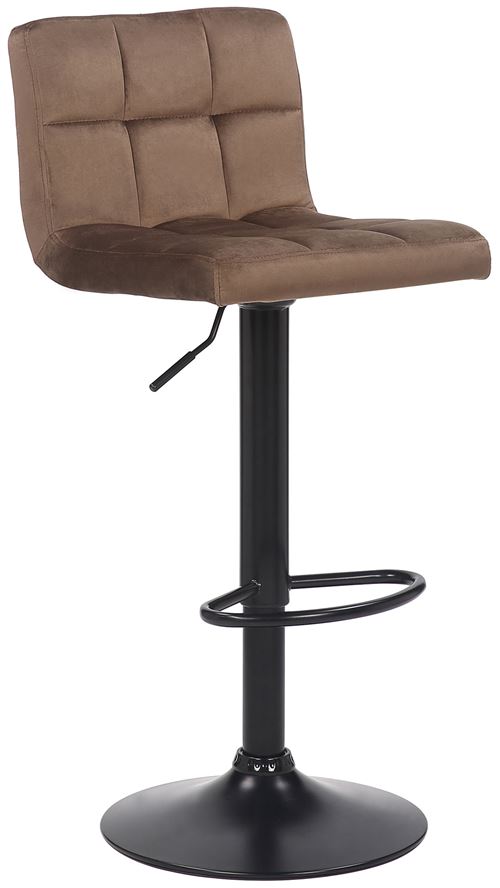 Tabouret de bar Feni en velours , Marron