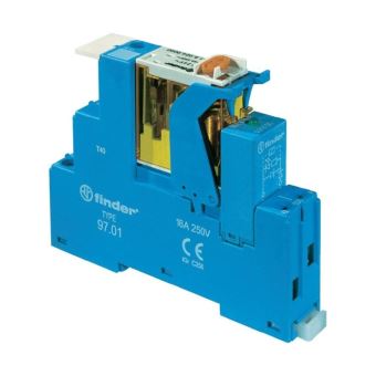 Télérupteur Électronique Modulaire Finder 16A 230V AC - Pour Commande D'Éclairage Avec Inverseur - Installation Sur Rail DIN