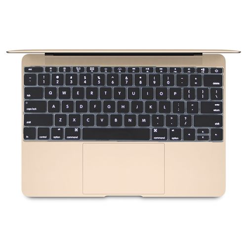 (#101) Soft 12 inch Silicone Keyboard Protective Cover Skin for new MacBook, American Version(Black)