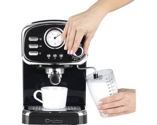 Machine à expresso gourmetmaxx barista retro noir 03457