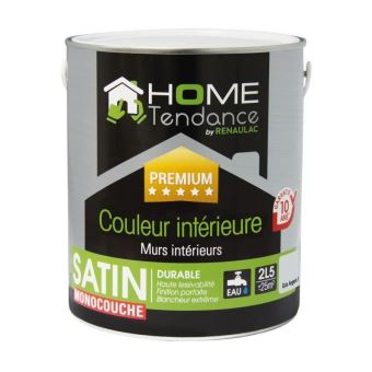 peinture monocouche murale 2,5l gris argent satin - lessivable - home  tendance by renaulac - Outils d'application et traitement des murs - Achat  & prix | fnac
