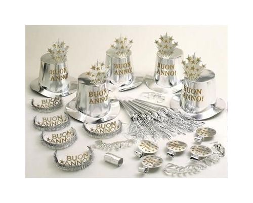 Kit cotillons argent Buon anno IT