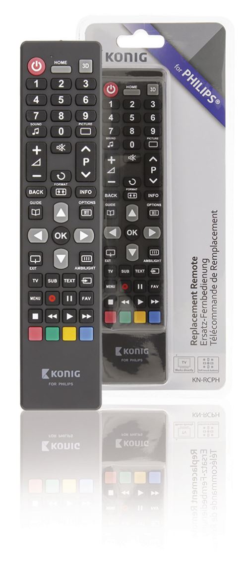 König - Télécommande - infrarouge - noir