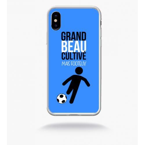 Coque grand beau cultiv mais footeux 12 compatible apple iphone x bord transparent