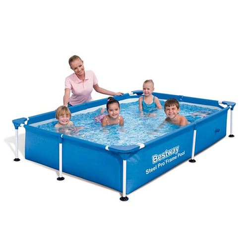 Bestway kit piscine rectangulaire splash jr frame pool - 221 x 150 x h 43 cm