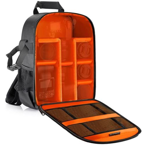 Sac à dos photo Neewer - Compartiments réglables - Noir Orange