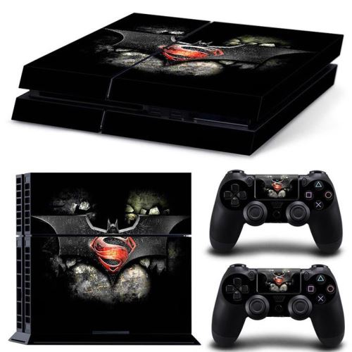 Autocollant Stickers Skin de Protection pour Console et Manette Sony Playstation PS4 - Batman #7