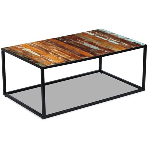 Vidaxl table basse bois de r&eacute;cup&eacute;ration massif 100 x 60 x 40 cm 243336