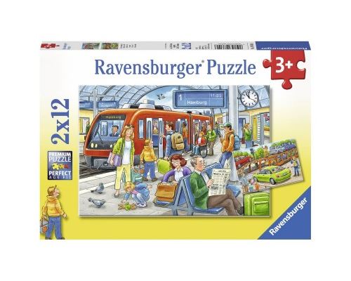 Puzzle 12 Pièces : 2 Puzzles - Entrez !, Ravensburger