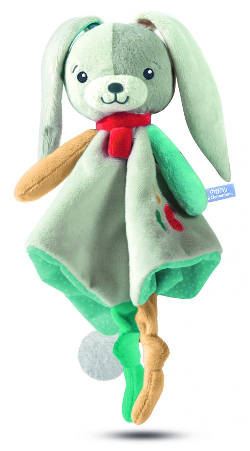 Clementoni peluche lapin Play With Me29 cm gris