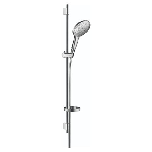 Hansgrohe Ensemble Barre de Douche Raindance avec Douchette Raindance Select S 150 3 Jets Chromé avec Porte-savon et Curseur 27803000