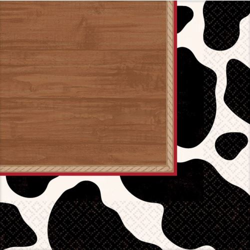 Amscan serviettes de table Western 33 x 33 cm papier 16 pièces