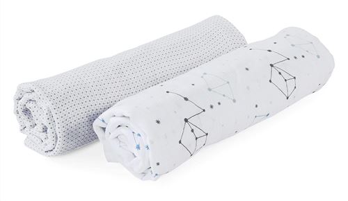 Chicco set de tissu tetrad junior 120 x 120 cm coton 2 pièces