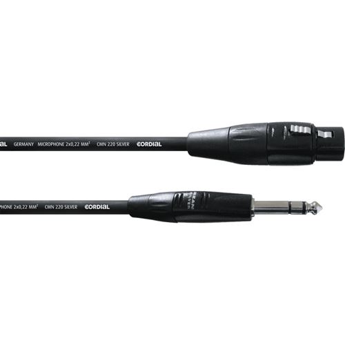 Cordial SilverLine CIM0.6FV Câble Jack ST / XLR F 0.6m