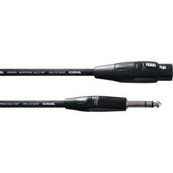 Cordial CIM0.6FV - Câble audio XLR femelle - jack mâle stéréo 60 cm - 1