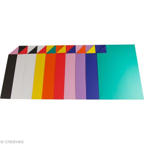 Papier Cartoline Bicolore A4 - Assortiment X 100