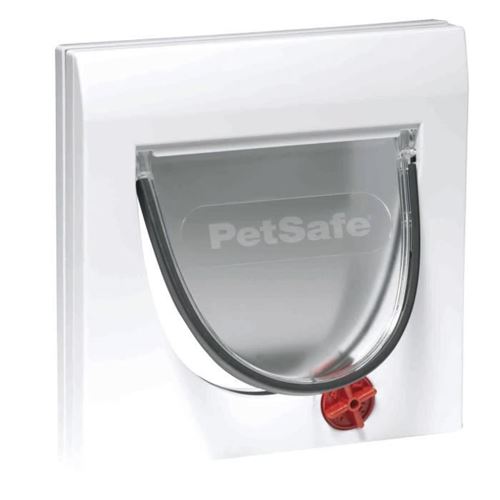 PetSafe Chatiere manuelle a 4 voies avec tunnel Classic 917 Blanc