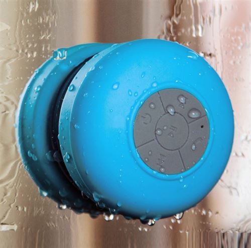Enceinte Waterproof Bluetooth pour Smartphone Ventouse Haut-Parleur Micro Douche Petite (ROSE)