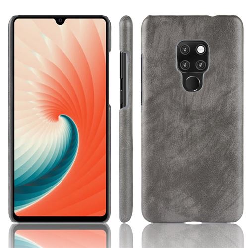 Etui en PU enduit rigide gris pour votre Nokia 7.1